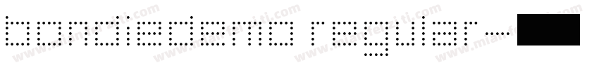 bondiedemo regular字体转换